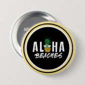 Aloha Beaches Ananas Button (Vorne & Hinten)
