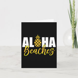 Aloha Beaches Ananas Hawaii Urlaub Karte