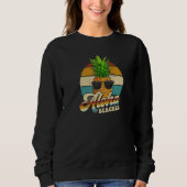 Aloha Beaches Ananas Sonnenbrille Aloha Hawaii Ha Sweatshirt (Vorderseite)