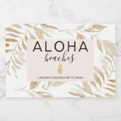 Aloha Beaches Bachelorette Schaumweinetikett (Einzelnes Label)