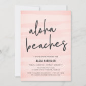 Aloha Beaches Bachelorette Wochenende Einladung (Vorderseite)