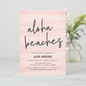 Aloha Beaches Bachelorette Wochenende Einladung (Stehend Vorderseite)