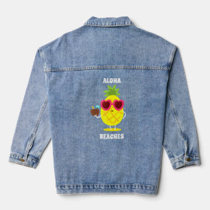 Aloha Beaches Coconut Ananas Hawaii Urlaub Jeansjacke