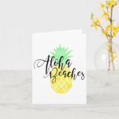 Aloha Beaches Funny Summer Top Karte (Gelbe Blume)