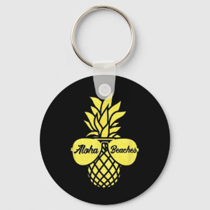 Aloha Beaches Gelber Ananas Geschenk Hawaii Sungle Schlüsselanhänger