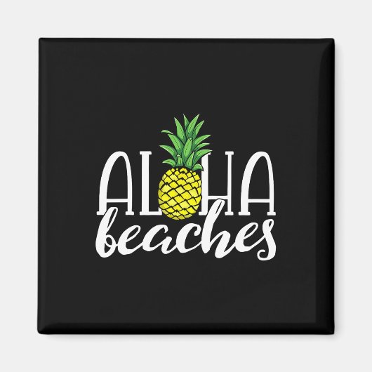 Aloha Beaches Hawaiianischer Junggeselinnen-Abschi Magnet (Vorne)