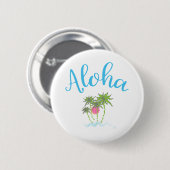 Aloha Beaches Hawaiianischer Sommer Button (Vorne & Hinten)