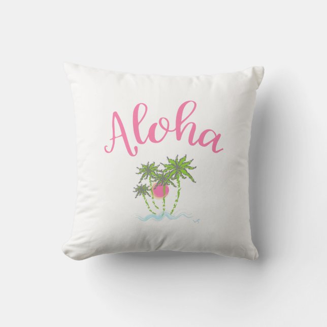Aloha Beaches Hawaiianischer Sommer Kissen (Vorderseite)