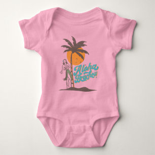 Aloha Beaches Hula Girl Hawaii Hawaii Retro Baby Strampler