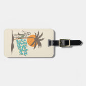 Aloha Beaches Hula Girl Hawaii Hawaii Retro Gepäckanhänger (Vorderseite horizontal)