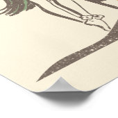 Aloha Beaches Hula Girl Hawaii Hawaii Retro Poster (Ecke)