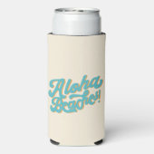 Aloha Beaches Hula Girl Hawaii Hawaii Retro Selters Dosenkühler (Seltzer Rückseite)