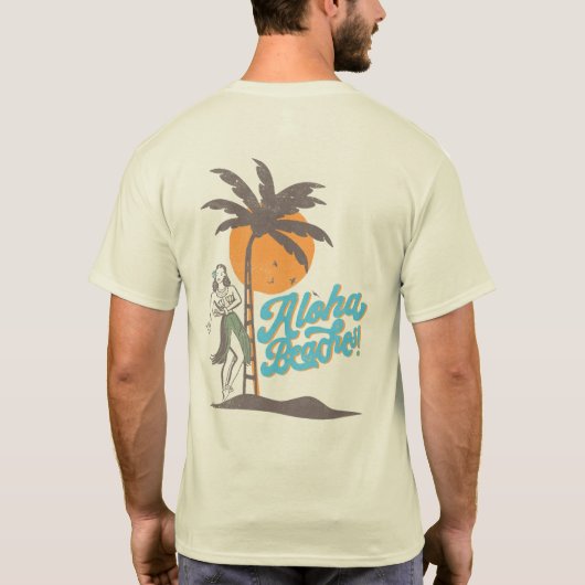 Aloha Beaches Hula Girl Hawaii Hawaii Retro T-Shirt (Rückseite)