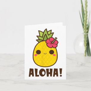 Aloha Beaches Kawaii Niedliche Ananas Hawaii Hawai Karte