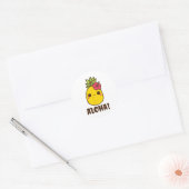 Aloha Beaches Kawaii Niedliche Ananas Hawaii Hawai Runder Aufkleber (Umschlag)
