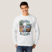 Aloha Beaches Men's Basic Long Sleeve T - Shirt (Vorne ganz)