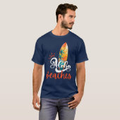 Aloha Beaches Men's Navy Blue T-Shirt (Vorne ganz)