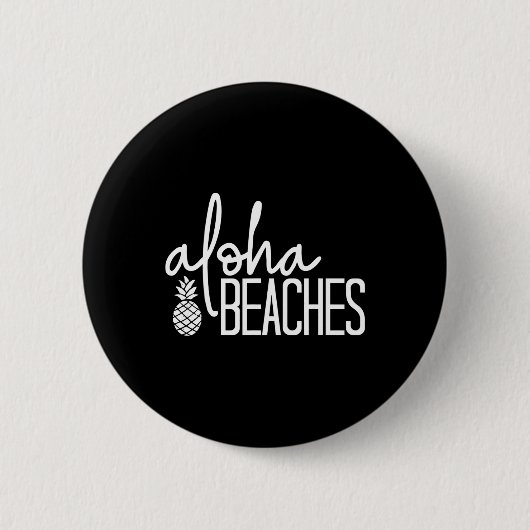 Aloha Beaches Niedlich Beach Bridal Junggeselinnen Button (Vorderseite)