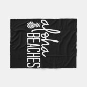 Aloha Beaches Niedlich Beach Bridal Junggeselinnen Fleecedecke (Vorderseite (Horizontal))
