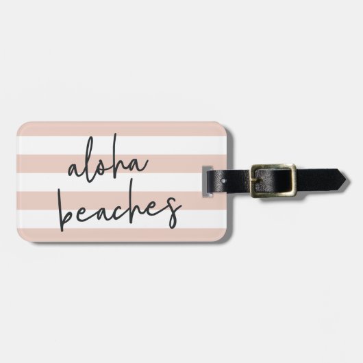 Aloha Beaches Personalisiert Gepäckanhänger (Vorderseite horizontal)
