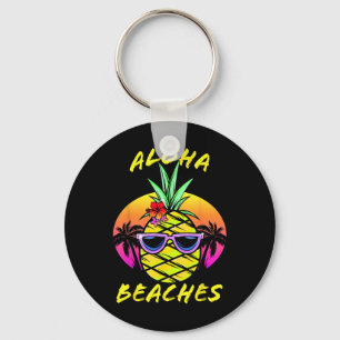 Aloha Beaches Shirt Damen Kleinkinder Ananas H Schlüsselanhänger
