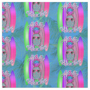 Aloha Beaches Sommer Surf Ananas Stoff