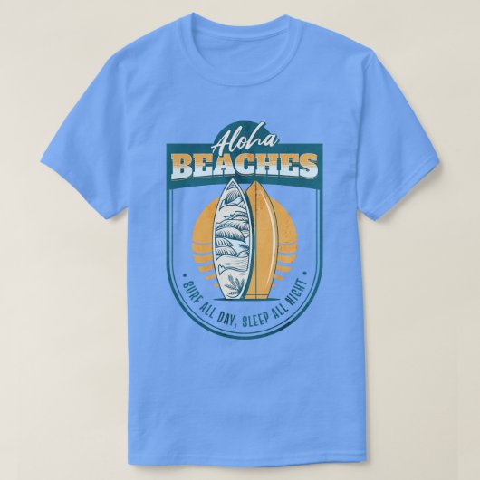 Aloha Beaches Surfboards Surfen Hawaii Hawaii T T-Shirt (Design vorne)