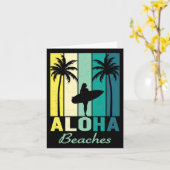 Aloha Beaches Surfer Girl Hawaii Vintag Hawaii Karte (Gelbe Blume)
