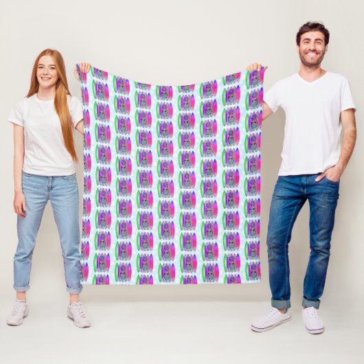Aloha Beaches Tropical Surf Ananas Fleecedecke (Beispiel)