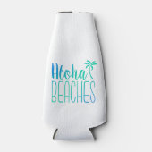 Aloha Beaches | Türkis Ombre Flaschenkühler (Vorderseite)