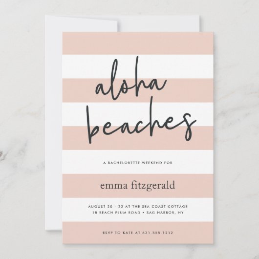 Aloha Beaches | Wochenende Einladung (Vorderseite)