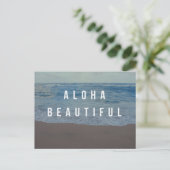 Aloha Beachtiful Beach Day Postkarte (Stehend Vorderseite)