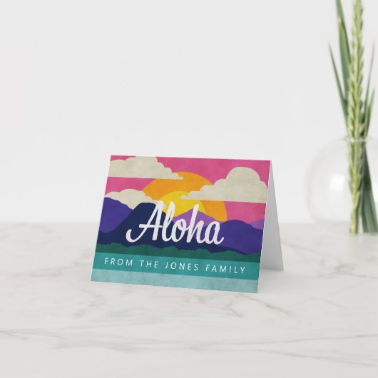 Aloha - Benutzerdefinierte Note Card Karte (Vorderseite)