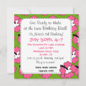 Aloha Birthday (Black Hair Girl) Einladung (Rückseite)