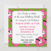 Aloha Birthday (Braunhaar-Mädchen) Einladung (Rückseite)