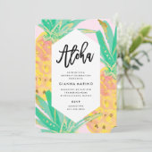 Aloha Birthday Einladung (Stehend Vorderseite)