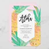 Aloha Birthday Einladung (Vorne/Hinten)