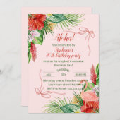 Aloha Birthday Party Einladung - Niedlicher tropis (Vorne/Hinten)