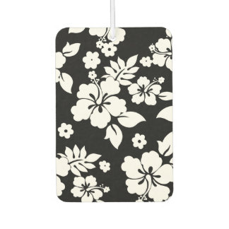 Aloha Black Classic Hawaiian Hibiskus Print Autolufterfrischer