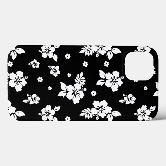 Aloha Black Classic Hawaiian Seamless Pattern Case-Mate iPhone Hülle (Rückseite (Horizontal))