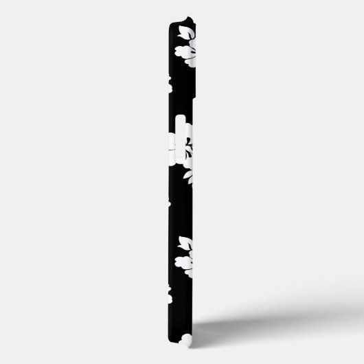 Aloha Black Classic Hawaiian Seamless Pattern Case-Mate iPhone Hülle (Rückseite / Rechts)