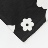 Aloha Black Classic Hawaiian Seamless Pattern Fleecedecke (Ecke)