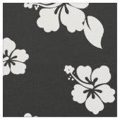 Aloha Black Classic Hawaiian Seamless Pattern Stoff (Nahaufnahme)
