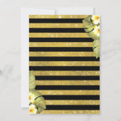 Aloha Black Gold tropische Ananas Geburtstag Einladung (Rückseite)