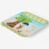 Aloha Black Hair Boy Party Pappteller (Gewinkelt)