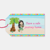 Aloha Black Hair Girl Geschenkanhänger (Rückseite Horizontal)