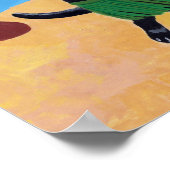 Aloha Black Labrador Artwork Poster (Ecke)