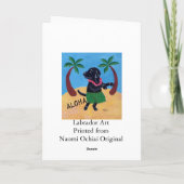Aloha Black Labrador Karte (Rückseite)