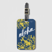 Aloha Blau mit gelben Gepäckanhänger (Vorderseite Vertikal)