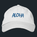 ALOHA Blau und Weiß Bestickte Baseballkappe<br><div class="desc">ALOHA Blau und Weiß bestickter Baumwollhut. Das ist ein wunderbares Geschenk für alle, die Hawaii Liebe haben! Wenn Sie Ihren persönlichen Text bevorzugen, wählen Sie einfach den Knopf "Diese Vorlage personalisieren", um Ihre Auswahl an benutzerdefiniertem Text einzugeben. Die Stickerei kann auch an andere Farbeinstellungen angepasst werden, indem Sie die Schaltfläche...</div>